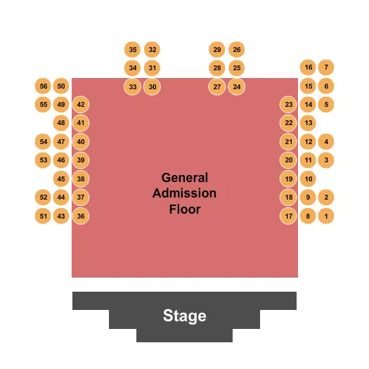 GA TABLES Seating Map Seating Chart