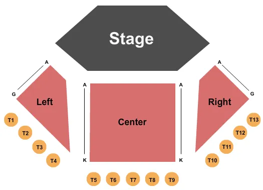 END STAGE Seating Map Seating Chart