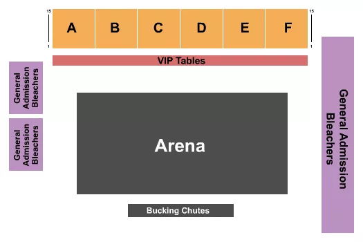 CENTRAL STATES FAIR GRANDSTAND ARENA RODEO 2 Seating Map Seating Chart