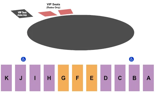 CENTRAL STATES FAIR GRANDSTAND ARENA RODEO Seating Map Seating Chart