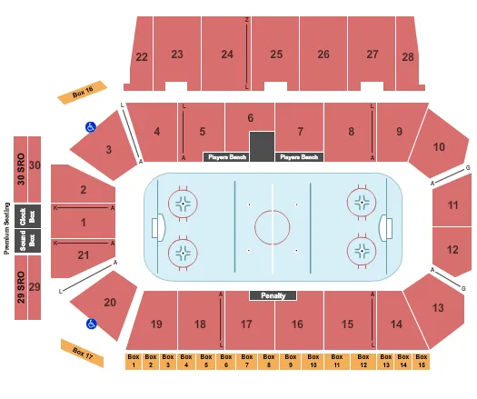 HOCKEY 2021 Seating Map Seating Chart