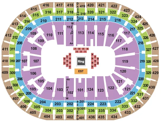 BOXING 2 Seating Map Seating Chart