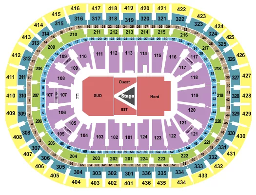 CENTER STAGE Seating Map Seating Chart