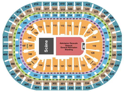 HALF HOUSE GA FLOOR Seating Map Seating Chart