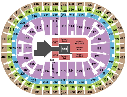 WWE 2 Seating Map Seating Chart