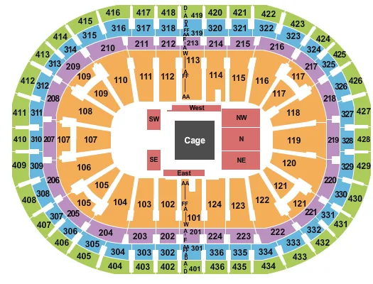 WWE 3 Seating Map Seating Chart