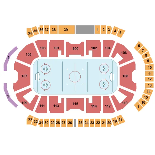 HOCKEY 1 Seating Map Seating Chart