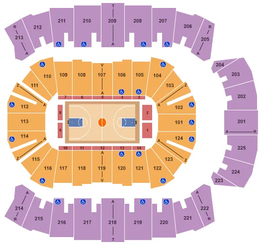BASKETBALL Seating Map Seating Chart