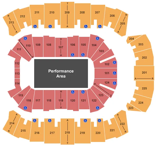 MONSTER TRUCKS Seating Map Seating Chart
