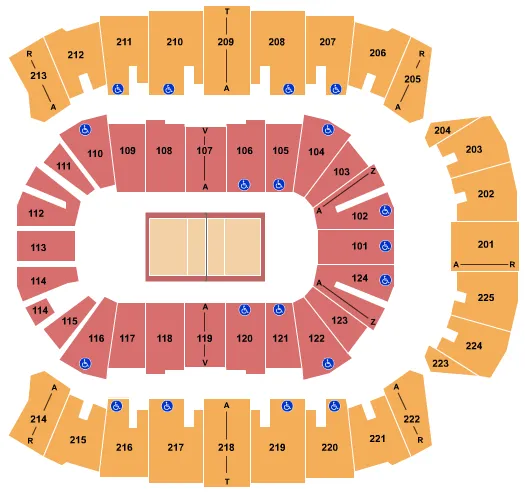 VOLLEYBALL Seating Map Seating Chart