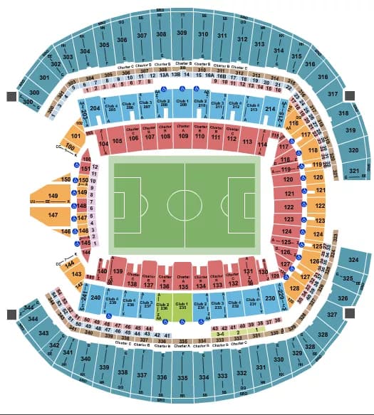 SOCCER 3 Seating Map Seating Chart