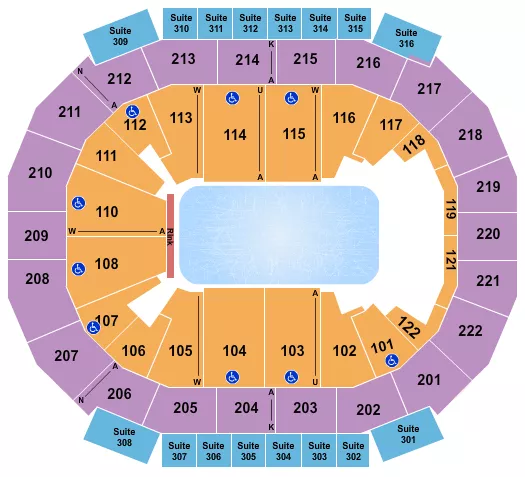 DISNEY ON ICE Seating Map Seating Chart