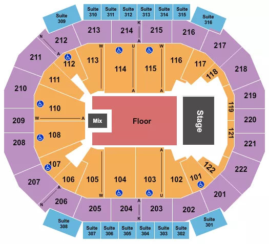 ENDSTAGE 3 Seating Map Seating Chart
