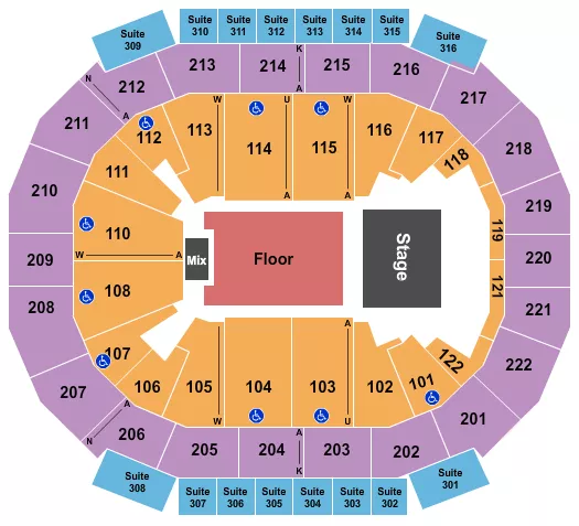ENDSTAGE 4 Seating Map Seating Chart