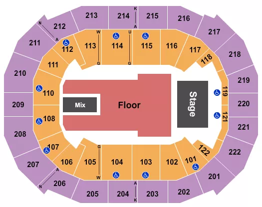 ENDSTAGE GA FLOOR 2 Seating Map Seating Chart