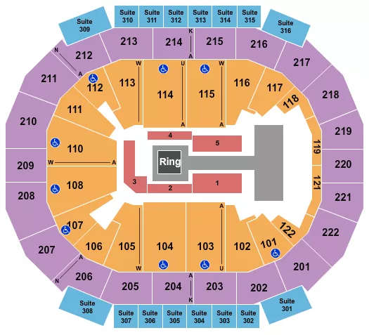 WWE Seating Map Seating Chart