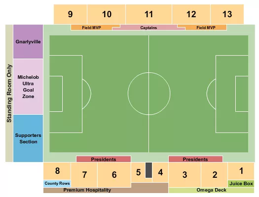 SOCCER 2 Seating Map Seating Chart