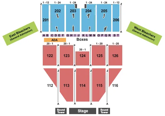 ENDSTAGE 2 Seating Map Seating Chart