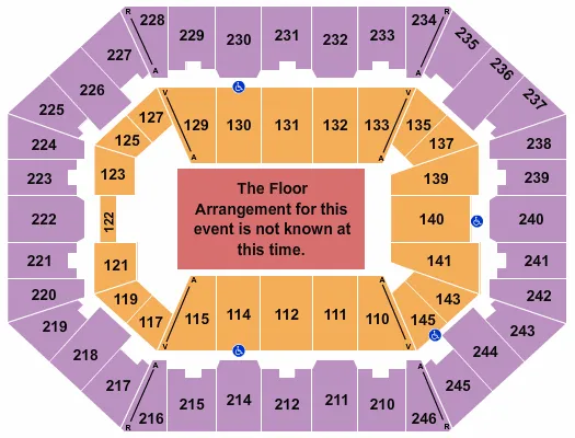 CHARLESTON COLISEUM CONVENTION CENTER CHARLESTON GENERIC FLOOR Seating Map Seating Chart