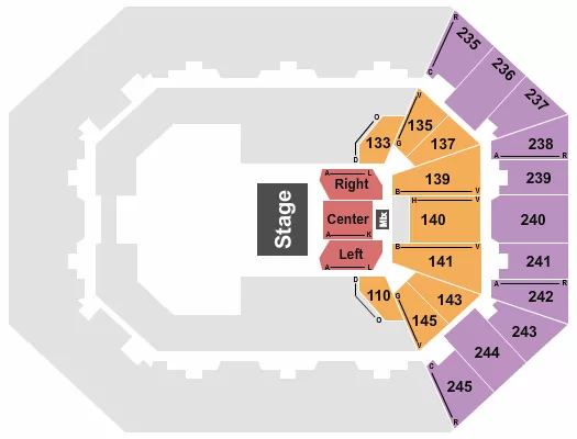CHARLESTON COLISEUM CONVENTION CENTER CHARLESTON COCOMELON Seating Map Seating Chart