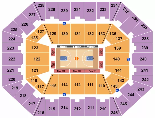 CHARLESTON COLISEUM CONVENTION CENTER CHARLESTON HOLIDAY HOOPFEST Seating Map Seating Chart
