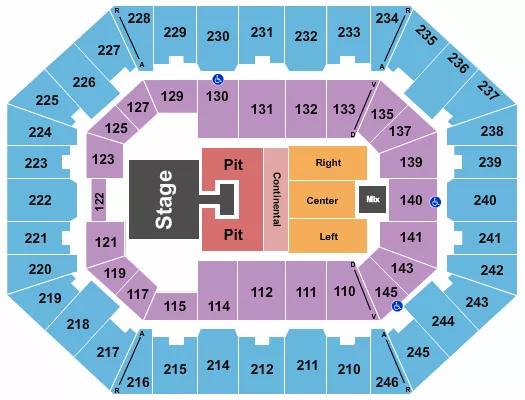 CHARLESTON COLISEUM CONVENTION CENTER CHARLESTON JASON ALDEAN 1 Seating Map Seating Chart