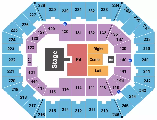 CHARLESTON COLISEUM CONVENTION CENTER CHARLESTON JON PARDI Seating Map Seating Chart