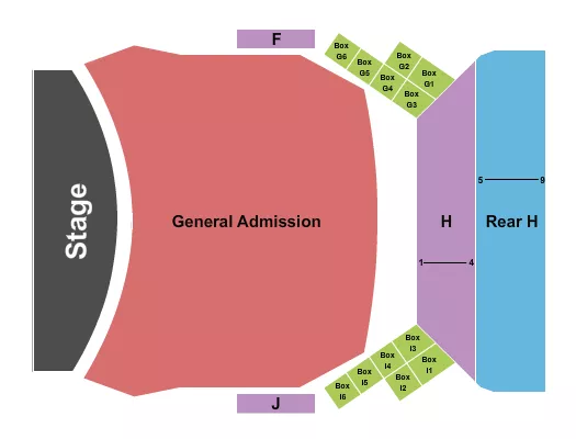 ENDSTAGE GA FLOOR Seating Map Seating Chart