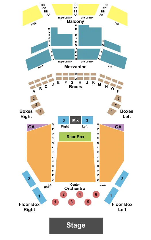 END STAGE 3 Seating Map Seating Chart
