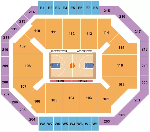 BASKETBALL Seating Map Seating Chart