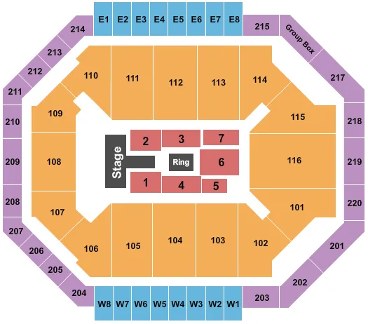 WRESTLING Seating Map Seating Chart