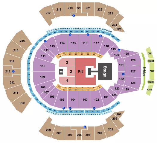 DEMI LOVATO Seating Map Seating Chart