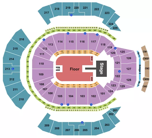 ENDSTAGE GA FLOOR W CATWALK Seating Map Seating Chart