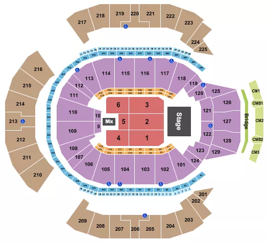 END STAGE Seating Map Seating Chart