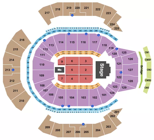 LIONEL RICHIE Seating Map Seating Chart