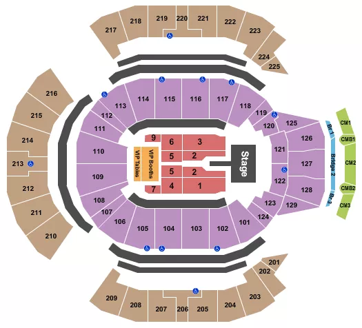 MARY J BLIGE Seating Map Seating Chart