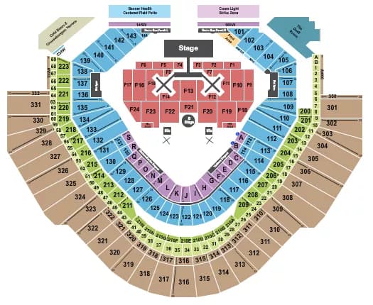 CHRIS BROWN Seating Map Seating Chart