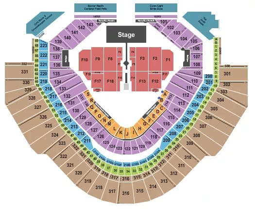 FUERZA REGIDA Seating Map Seating Chart