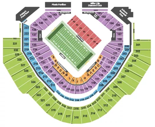 GUARANTEED RATE BOWL Seating Map Seating Chart