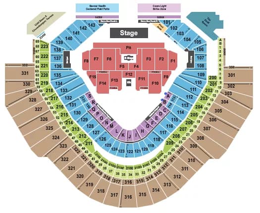 MY CHEMICAL ROMANCE Seating Map Seating Chart