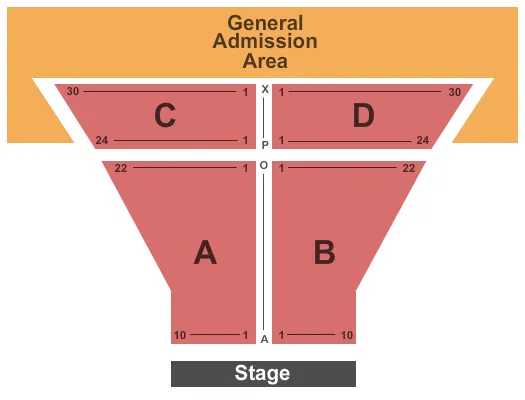 END STAGE Seating Map Seating Chart