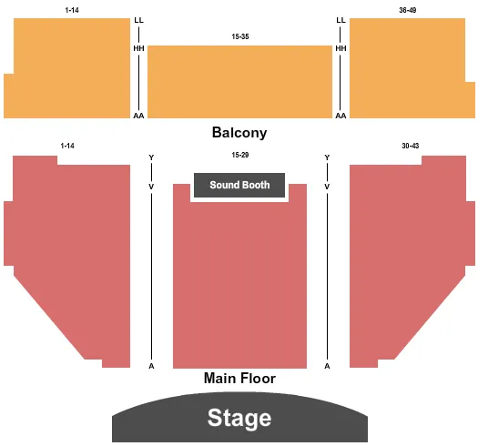 END STAGE Seating Map Seating Chart