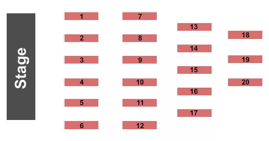 ENDSTAGE TABLES Seating Map Seating Chart