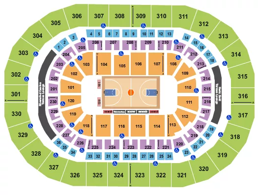 BASKETBALL GLOBETROTTERS Seating Map Seating Chart