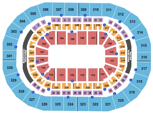 MONSTER JAM 3 Seating Map Seating Chart