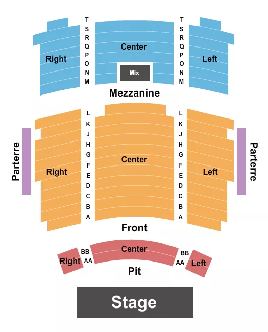 ENDSTAGE PIT Seating Map Seating Chart