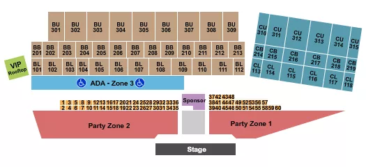 CONCERT 5 Seating Map Seating Chart