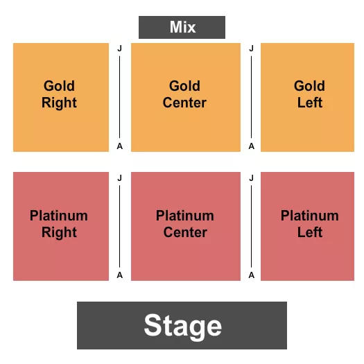 THE CHIEFS EVENT CENTER AT SHOSHONE BANNOCK CASINO ENDSTAGE NO GA Seating Map Seating Chart