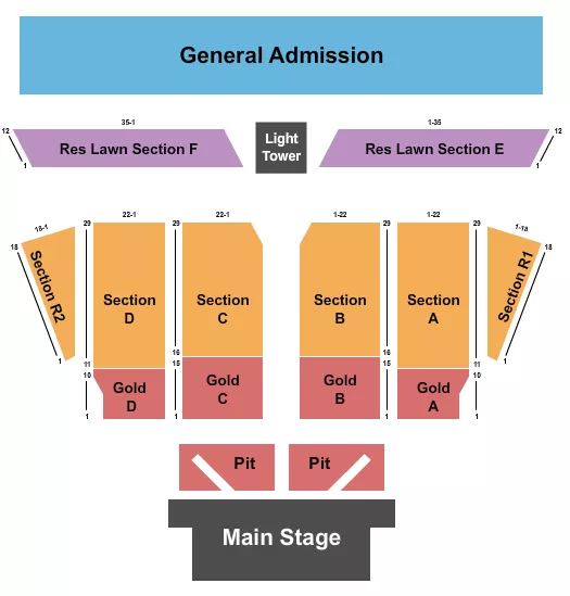 ENDSTAGE Seating Map Seating Chart