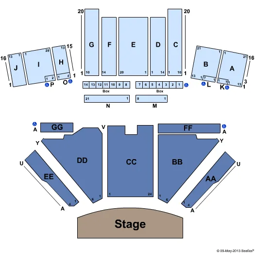 END STAGE Seating Map Seating Chart